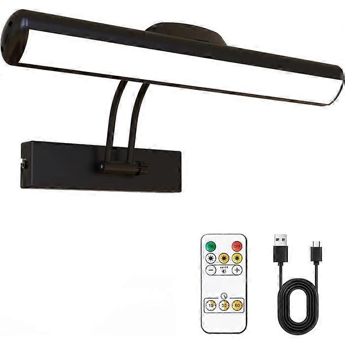 Remote Control Wall Light, Wireless LED Picture Lamp, Rotatable LED Lamp Head with Timer