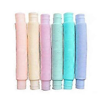 6pcs Tubos luminosos Tubos retráteis Fidget Sensorial Toy Stress Relief Tool