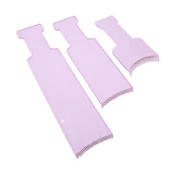 3pcs Highlighting Board Barber Hair Salon Hair Dye Sectioning Paddle Set Hairdressing Tool compatible Coloring Purple