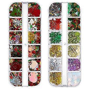 Nail Glitter Sequins Powder, Sparkle Nail Art Glitters Shining Holographic Nail Glitter Flakes Aluminum Foil Glitters