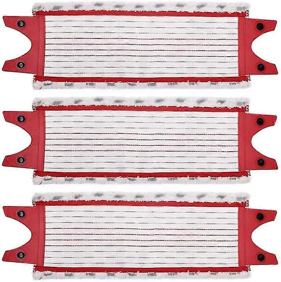 Microfibre Pad Mop Head Replacement, Microfibre Padsred, Gray 3 Pack