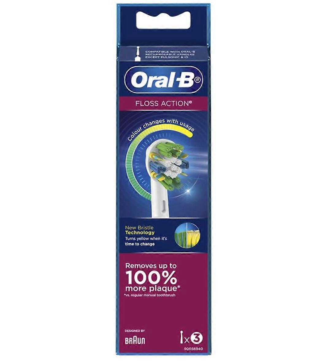 Oral B Power Toothbrush Floss Action Refills 3 Pack