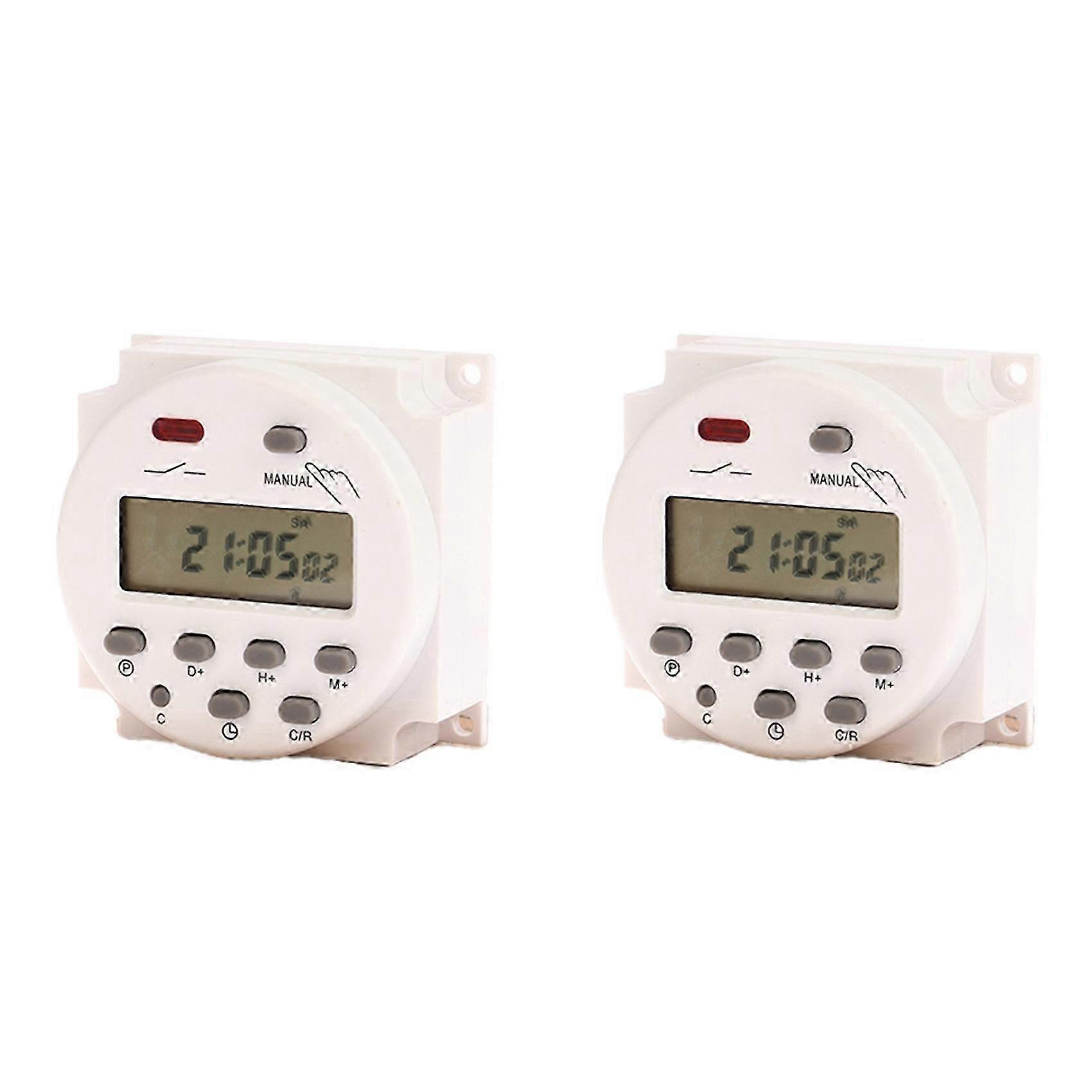 2X 220V CN101A Digital LCD Power Timer Programmable Time Switch Relay CN101 Timer Switch Power Timer