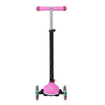 Tretroller für Kinder ab 3 Jahren, Dreirad-Kleinkindroller mit Leuchträdern, für Jungen und Mädchen bis 74,8 kg, Rosa