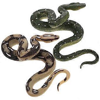 Assorted Color Snake Toy for Decoration 2Pcs Plastic Simulation Snake Figure
