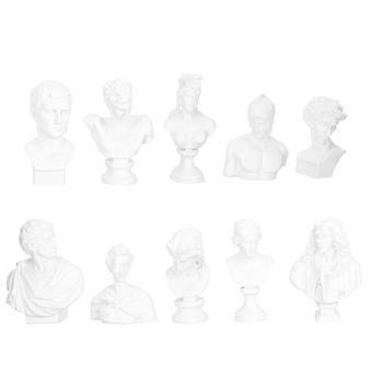 10Pcs Resin Famous Sculpture Resin Craft Ornament Desktop Plaster Figure Ornaments