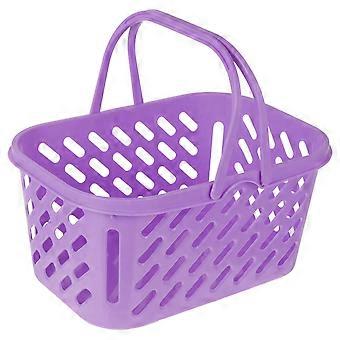 Plastic Shopping Basket Supermarket Storage Basket Double Handles Basket
