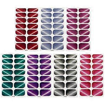 Nail Art Stickers Assorted Color Nail Tip Decals for 21 Sheets Breathable Set