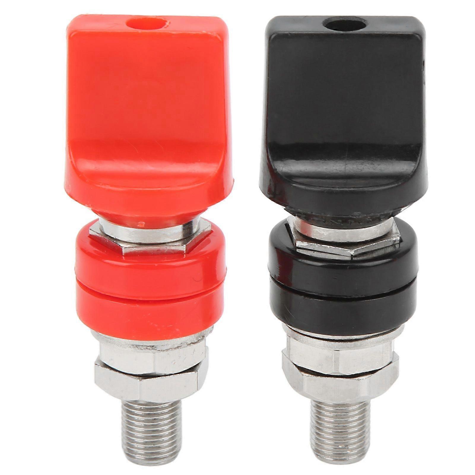 4mm Brass Binding Post M10 Thread High Current Power Junction Terminal with Socket Flat Cap