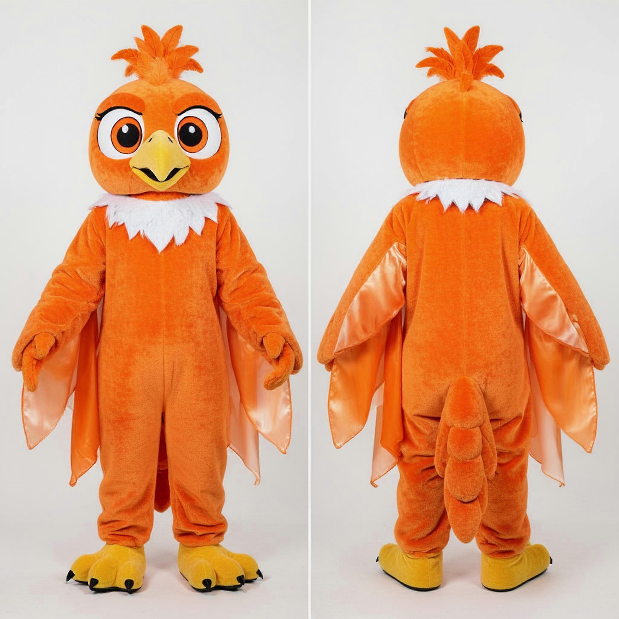 MASTICOT Vibrant Orange Cartoon Eagle Mascot