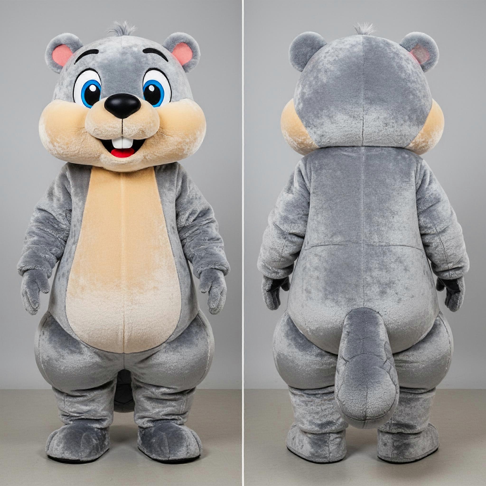 MASTICOT Silver Sleek Beaver Mascot