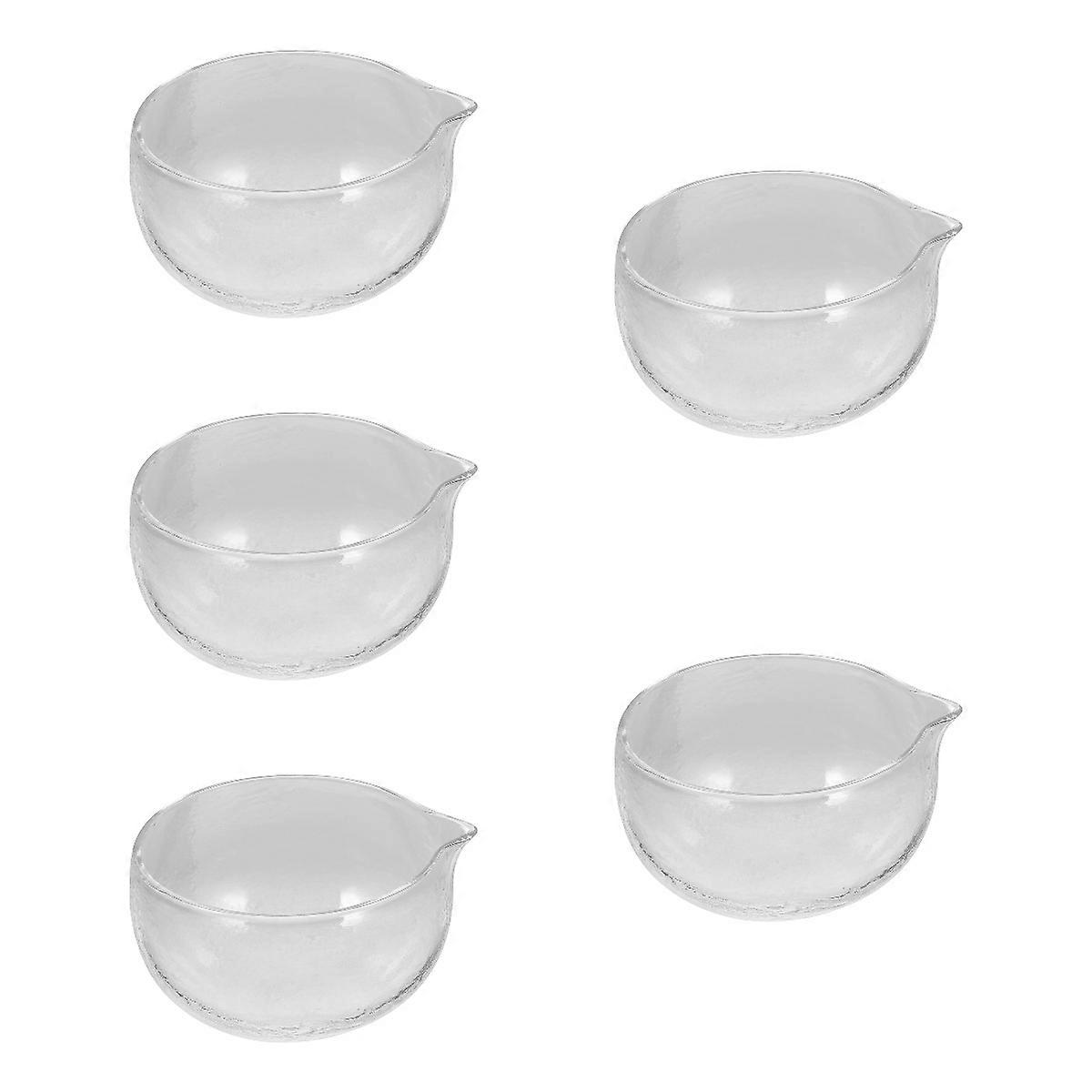 Vintage Transparent Tea Cup Multi-Function for Home Use 5Pcs Set