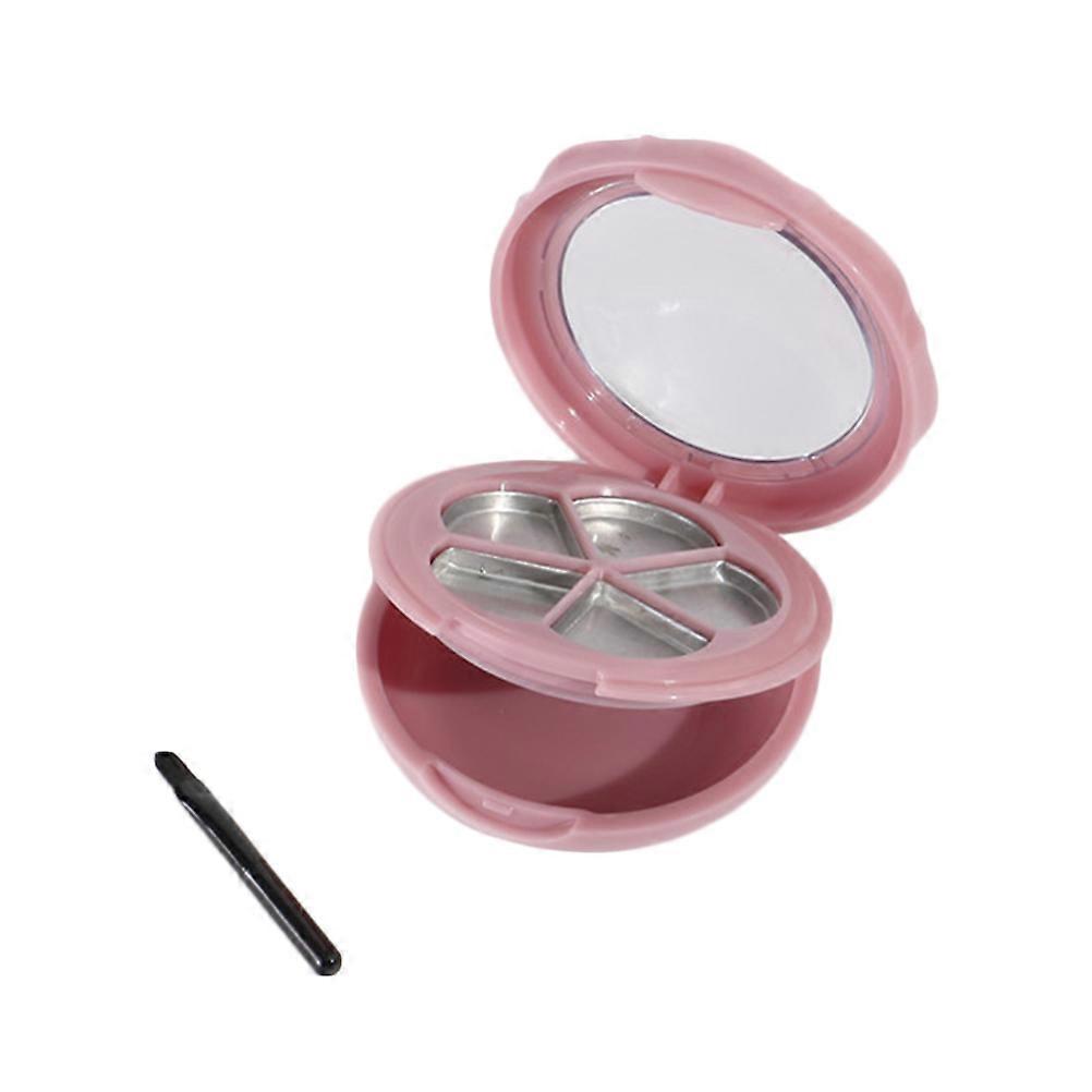 Compact Powder Container Five Grids Box for Storage Use 3Pcs Pink