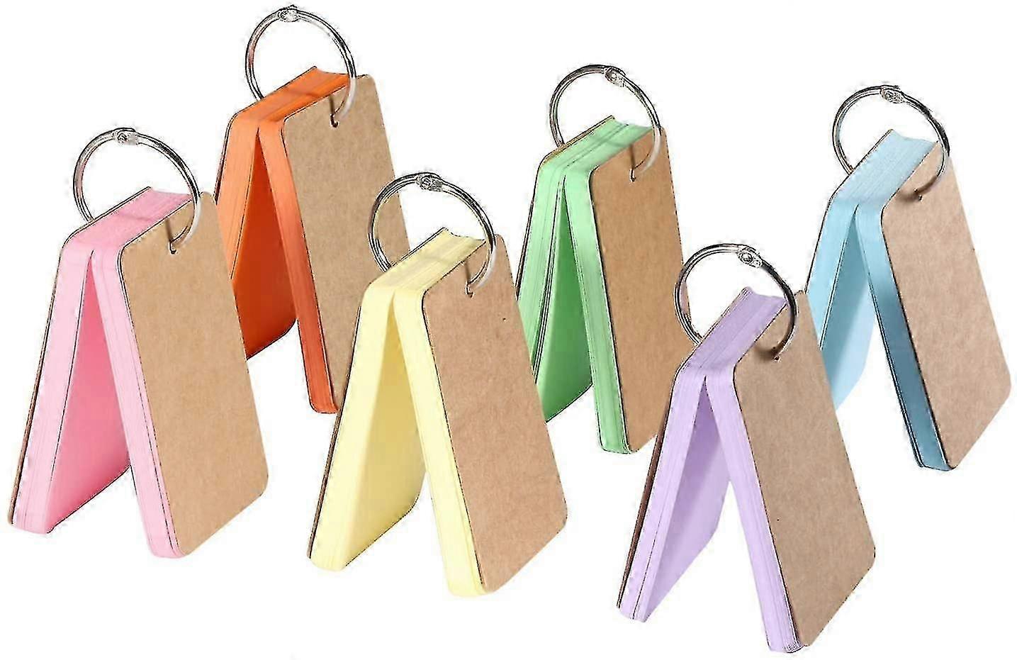 6 Pack Multicolor Mini Notepads Study Cards Memo Pads