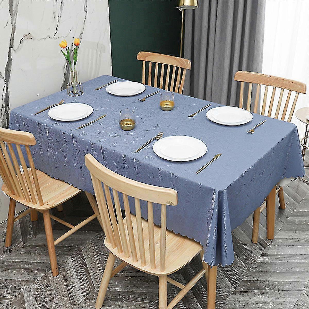 Wrinkle-Free Waterproof PU Damask Tablecloth