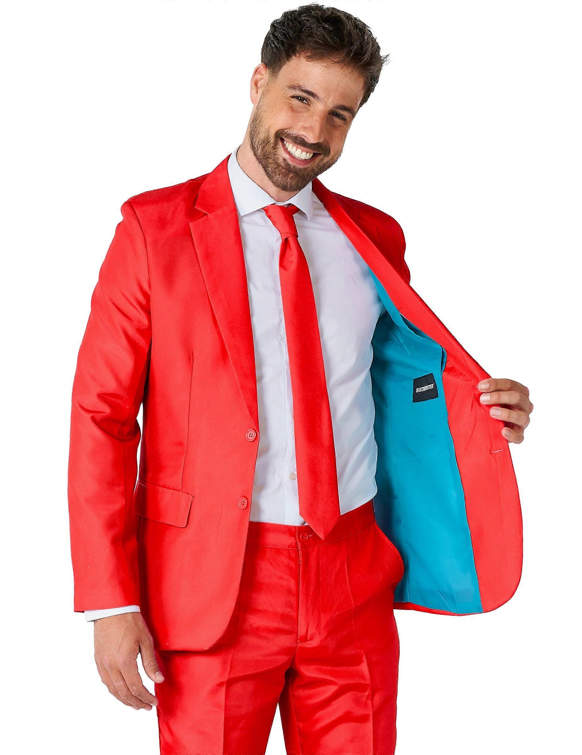 Mr. Solid red suit for men Suitmeister