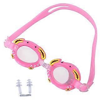Swimming Glasses Waterproof Kids Swim Goggles for Pink Crab Decoration