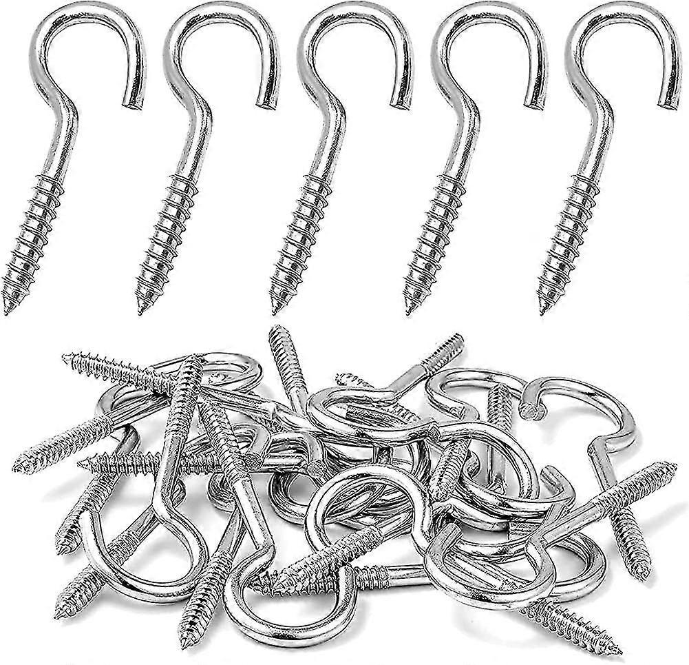 10piece Stainless Steel Screw Hooks - Rustproof And Durable Hooks For Screwing