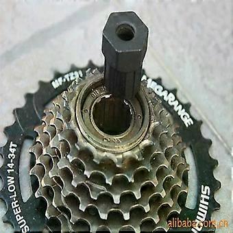 Cykel cykelkassette Svinghjul Hjul Låsning Remover Fjernelse Reparation Værktøj 12 Tænder Holdbar Kulstofstålnøgle Cykeldele