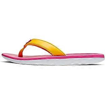 Nike Bella Kai Zehentrenner-Slipper, rutschfest, Damen, Rosa/Gelb, AO3622-602