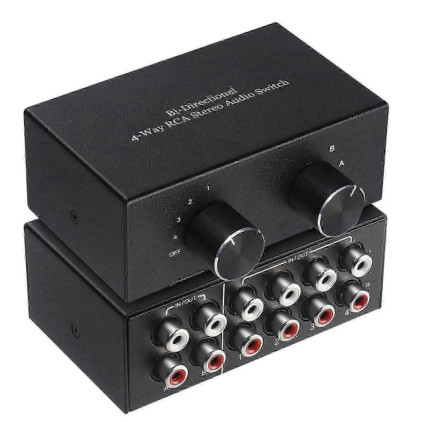 Stereo RCA 4-Way Switch Box