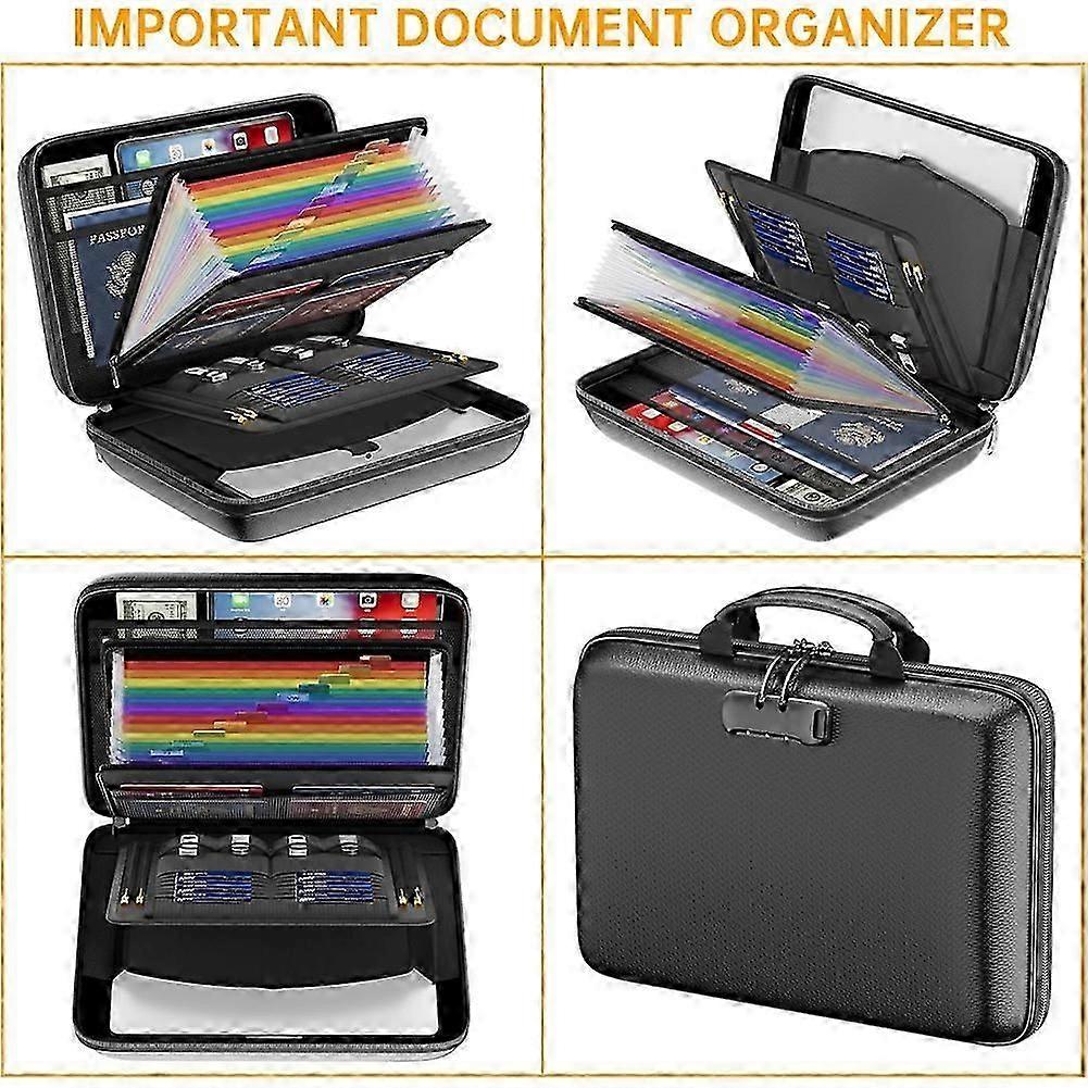 fireproof File Organizer with Lock, Case Fireproof Document Box_HP
