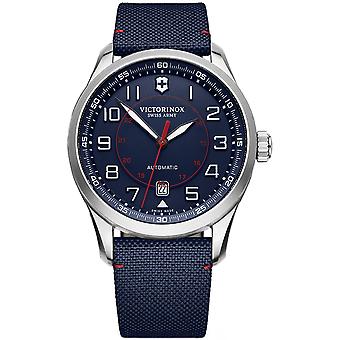 Victorinox Airboss hand-sår mekanisk analog herrklocka med Nylonarm band V241792