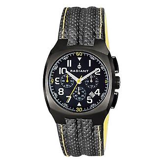 New radiant urban black Quartz Analog Man Watch with RA22702 Cowskin Bracelet