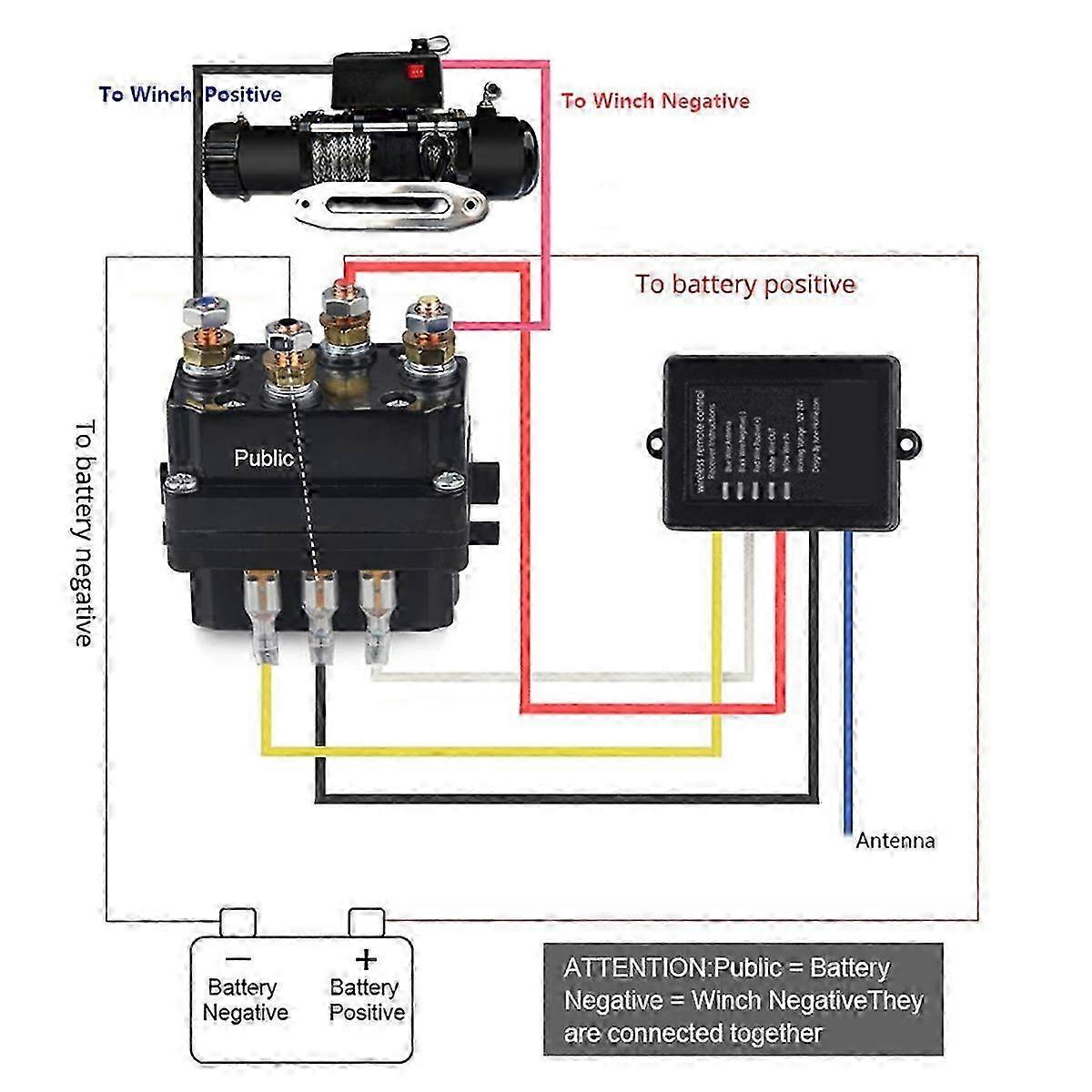 For ATV Electric Winch Remote Control Handset Switch Controller