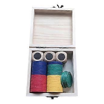 Cross-Border New Left Right Center Dice Game Set Wooden Storage Box Portable Travel Dice Game