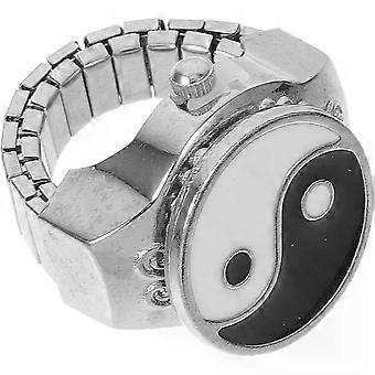 Orologio dal design originale, con forma di anello in metallo, comodo da indossare e dal look alla moda, ideale per occasioni speciali e per l'uso quotidiano.