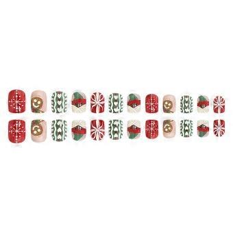 Cute Santa Glossy Press On Nail Kit