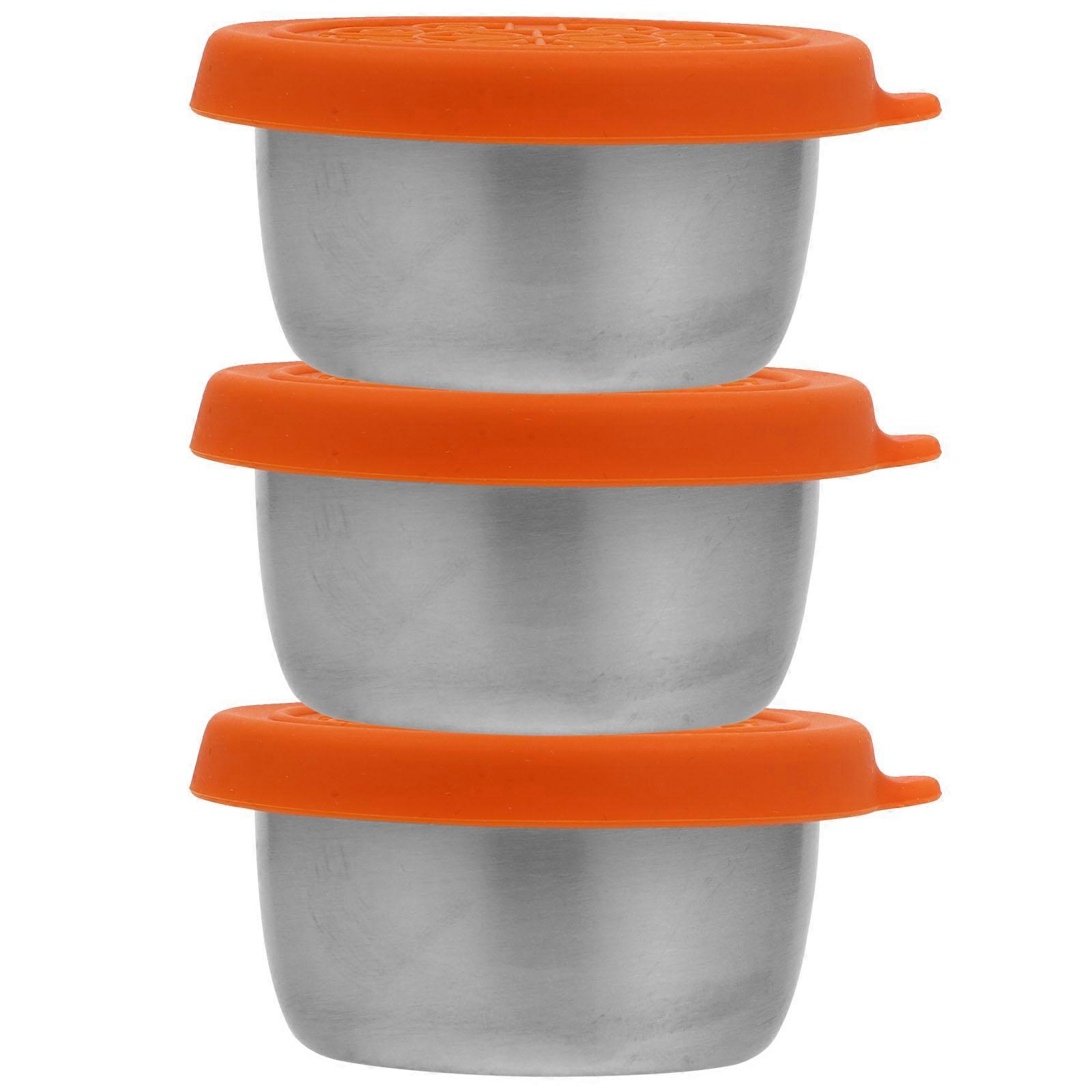 Stainless Steel Sauce Cups with Lids Multi-Function Condiment Cups 6Pcs