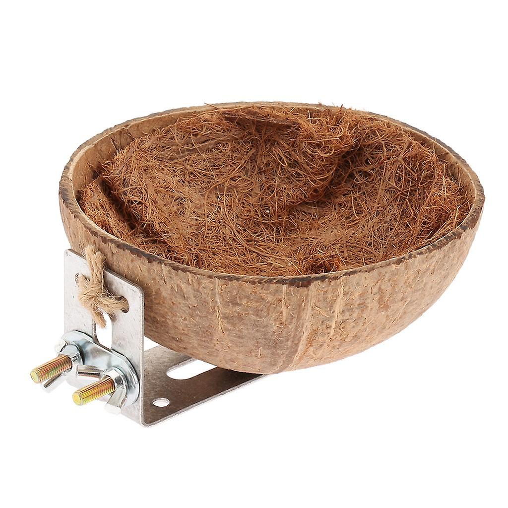 Natural Coconut Shell Creative Bird Nest House Sleeping Nest Parrot Toy