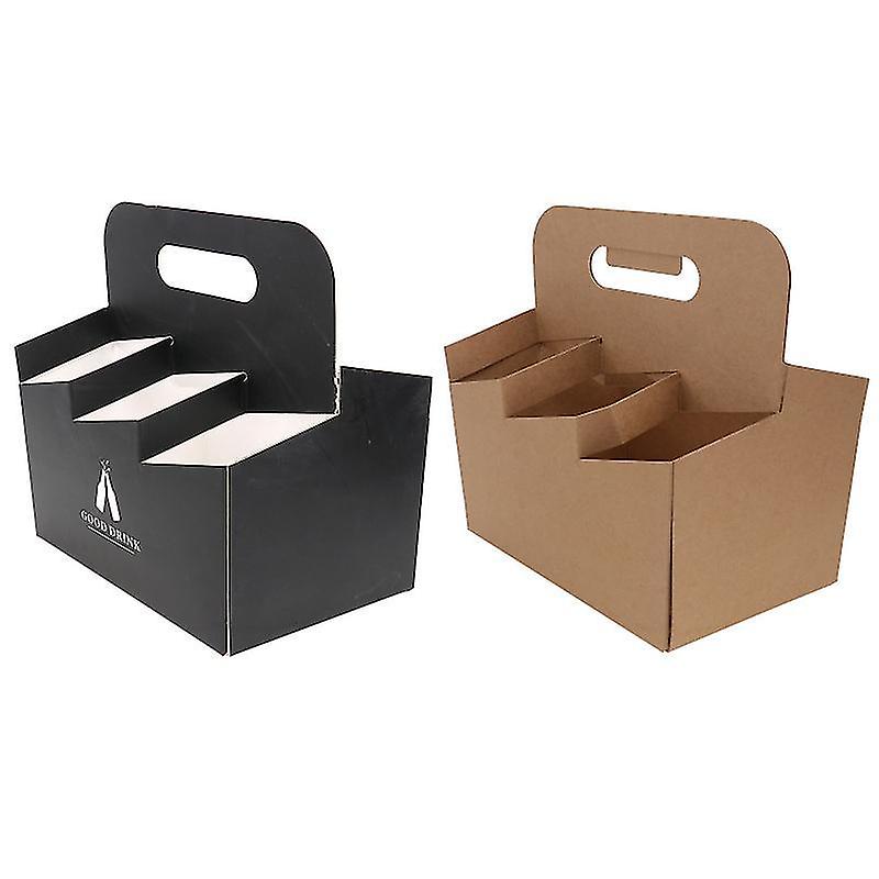 25X24cm Assorted Color Wrapping Paper 2pcs 6-bottles Packing Box Decorative Simple Wine Box Portable