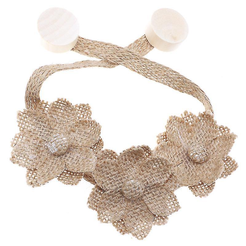 13X13cm Light Brown Window Treatment Replacement Parts Flower Curtain Tieback Modern Style Drapery T