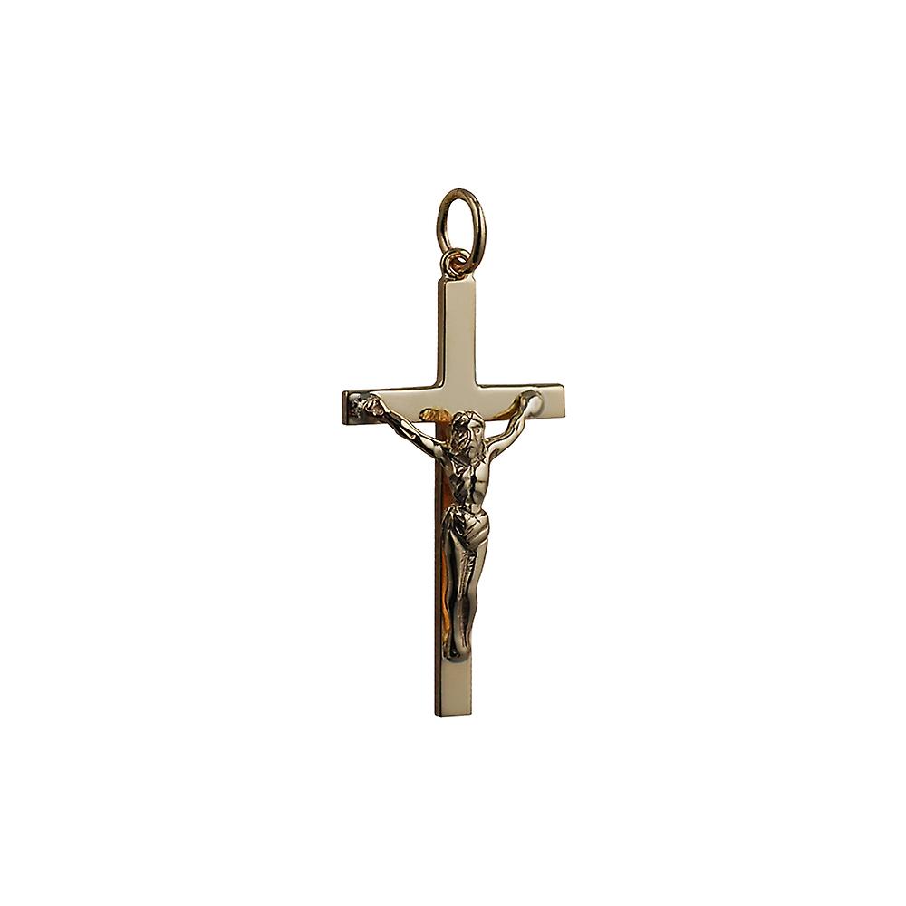 9ct Gold 30x17mm solid block Crucifix Cross