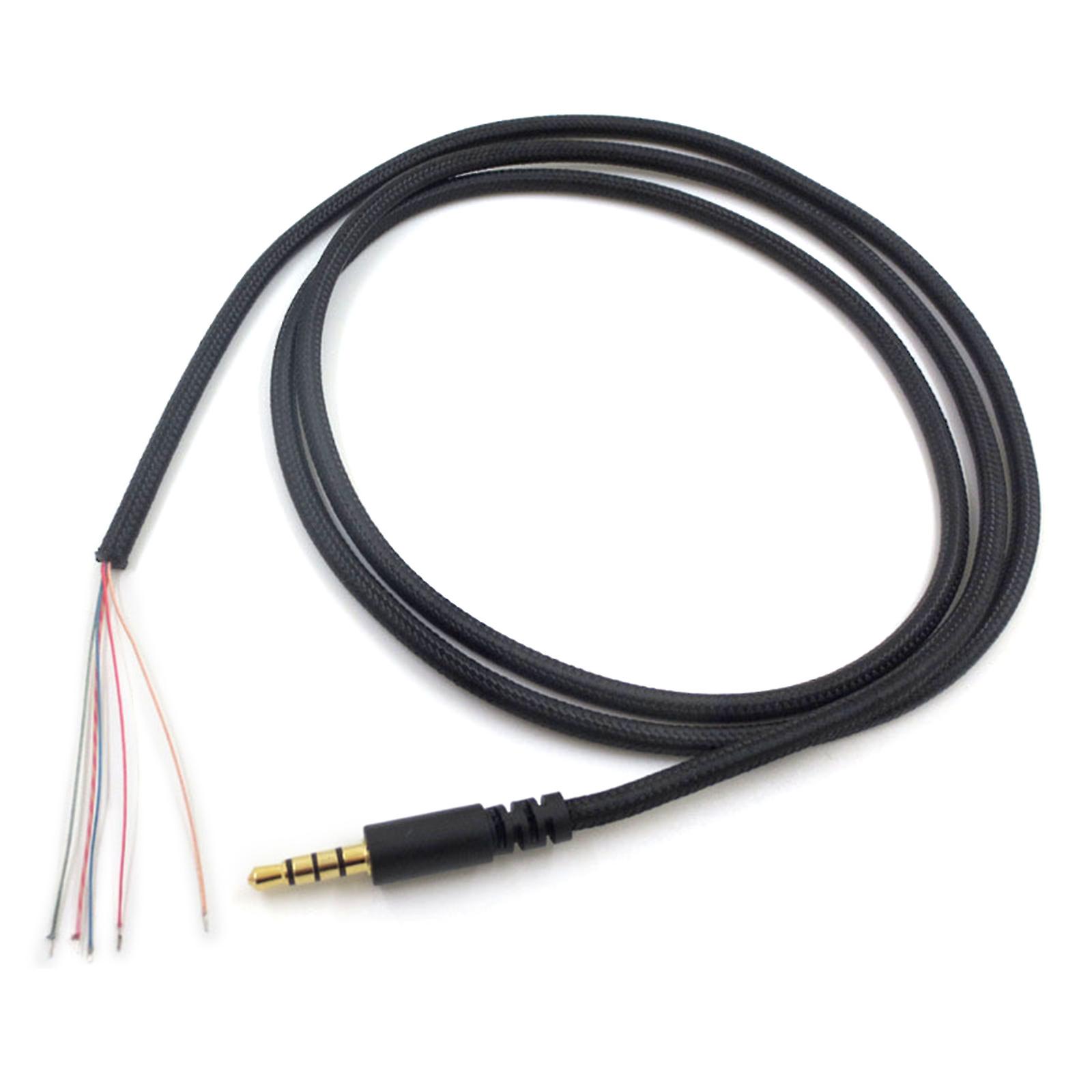 3.5mm Port to Bare Wire Open End TRS 4 Pole Stereo Audio Cord for HyperX Cloud