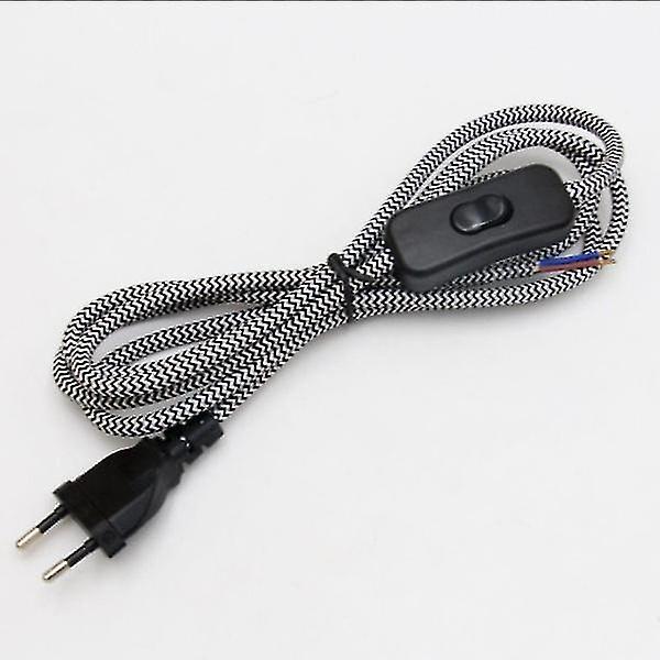 Zebra strip 2m 2m Eu Plug Power Cord On off Switch