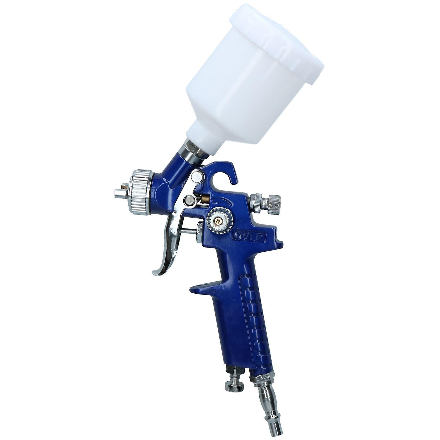 Mini HVLP Gravity Fed Touch Up Paint Spray Gun With 1.0mm Nozzle 125ml Pot