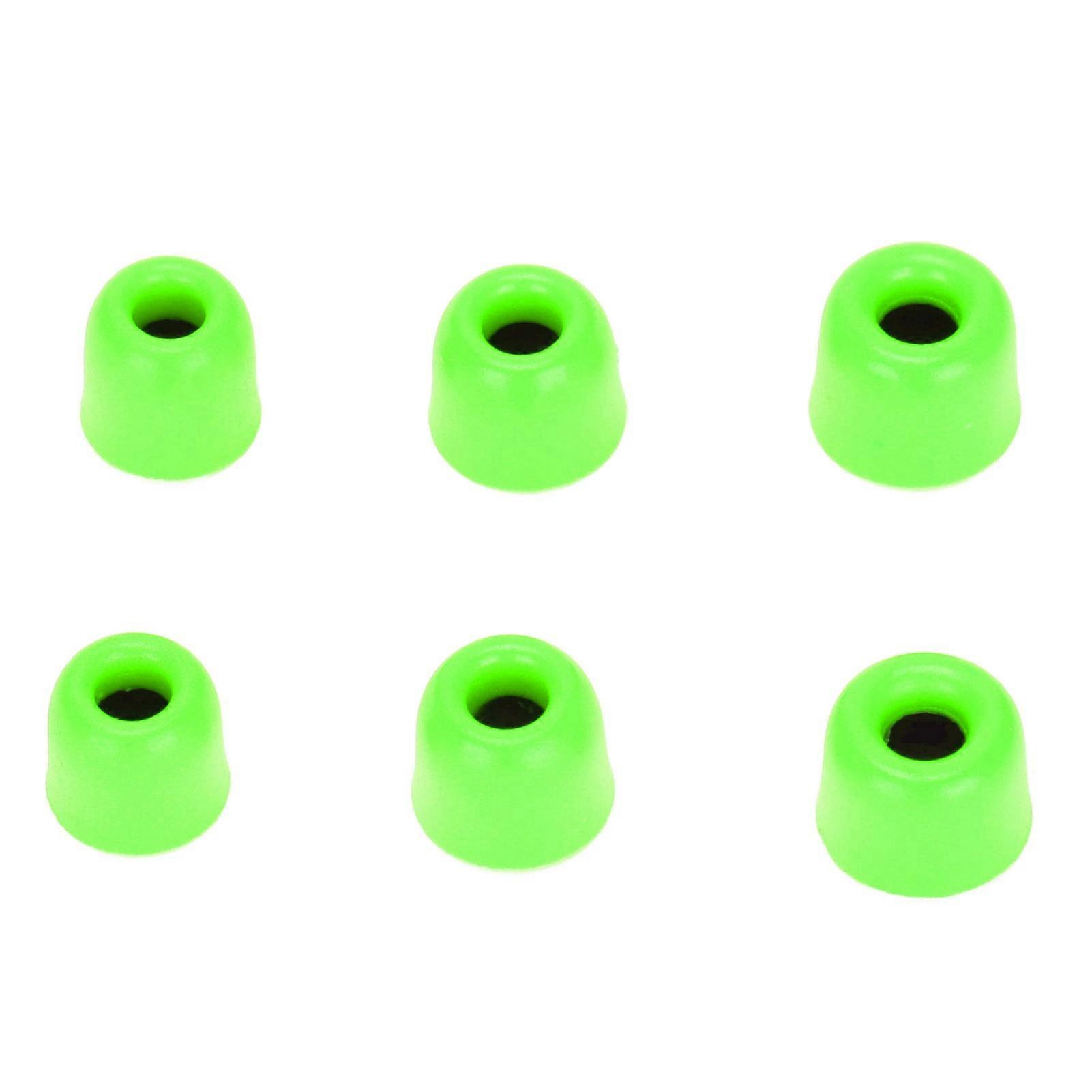 6 Pack Replacement Memory Foam Eartips for 4.3-6mm Earphones (Green)