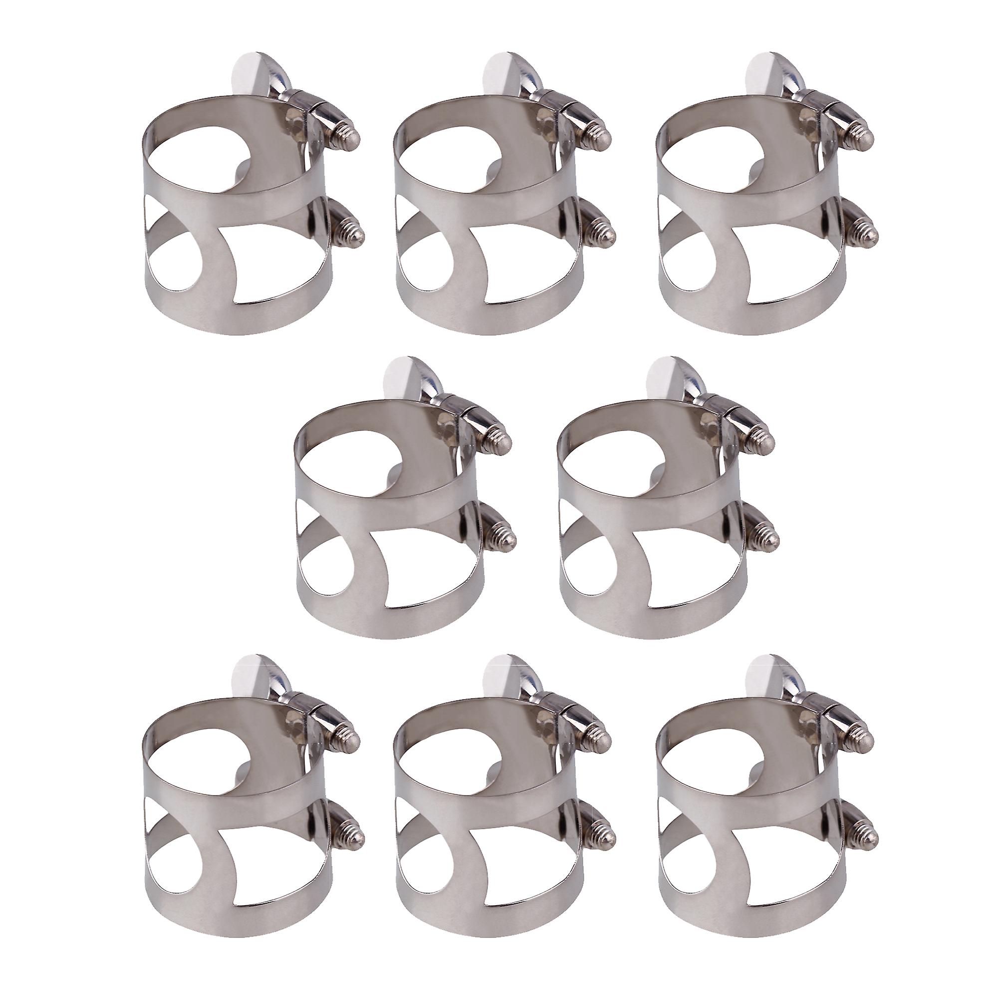8Pcs Woodwinds Clarinet Mouthpiece Ligature Clip with Double Screws Kit
