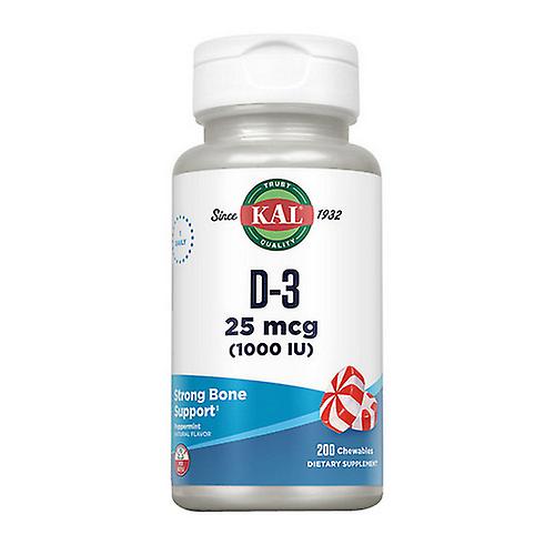 Kal D-3 Chewable,1,000 IU ,200 Chews (Pack of 1)