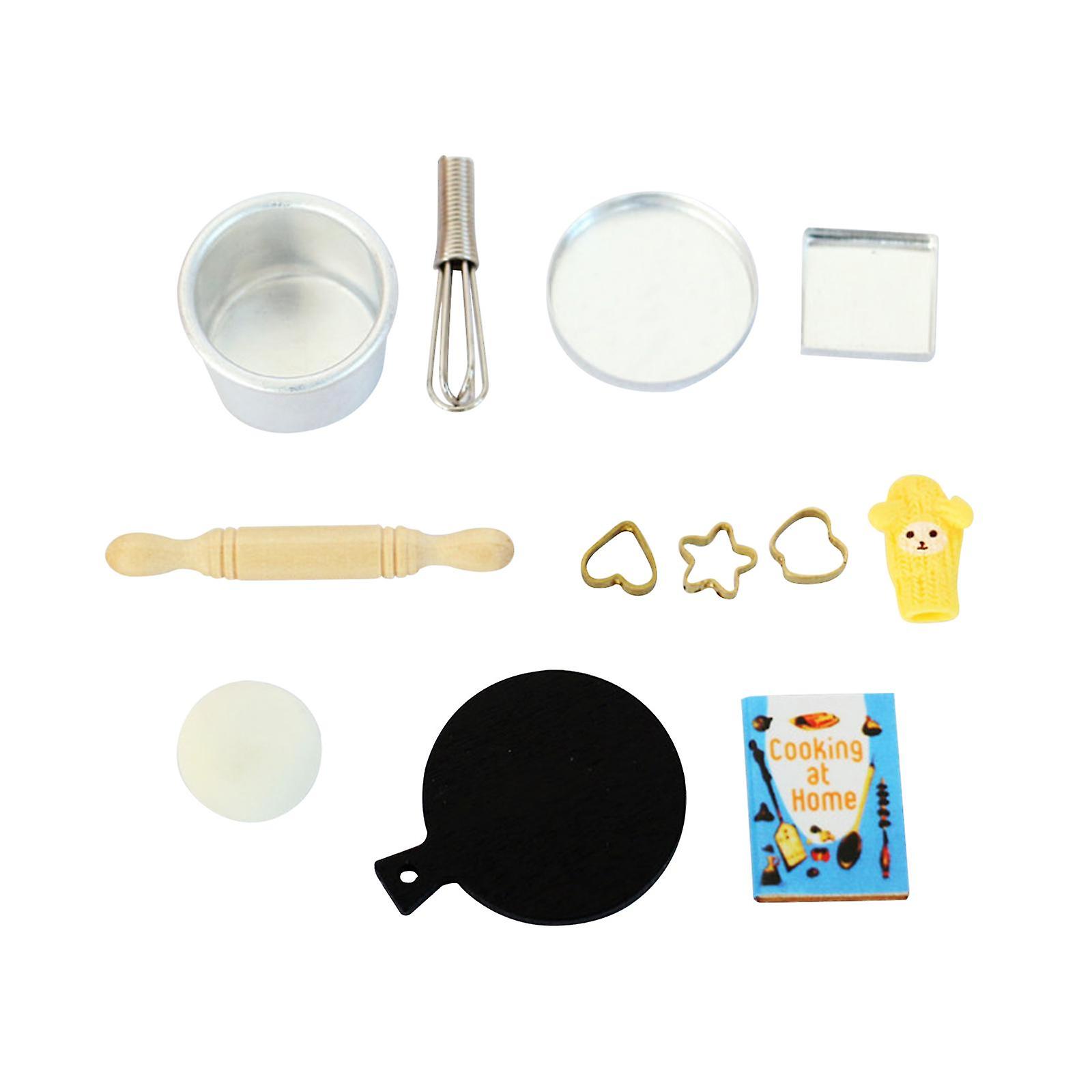 Food Baking Scene Utensils Tools Set Kitchen Pretend Play for Furnishings Style A