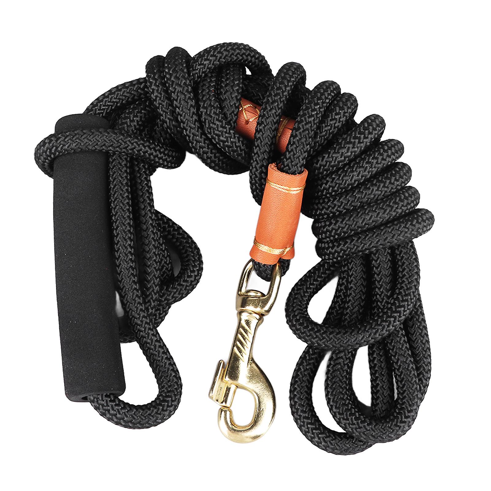 Dog Leash Nylon Extended Strong Load Bearing Capacity Dog Traction Rope with Soft Handle for Walking Training 16.4ft