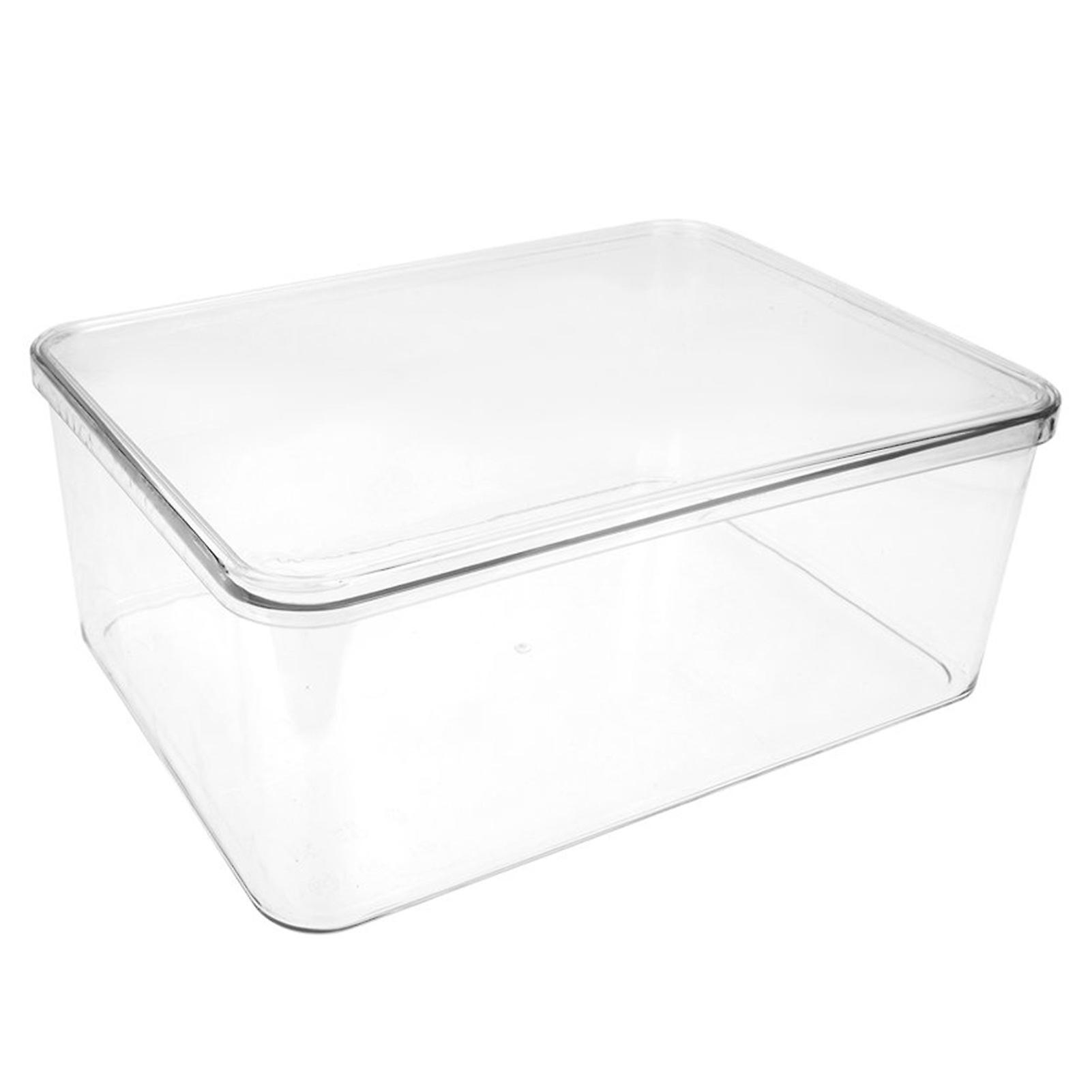 Storage Box Dustproof Moisture-proof Transparent With Lid Large Capacity Storage Basket Container Bread Candy Cosmetic Bin
