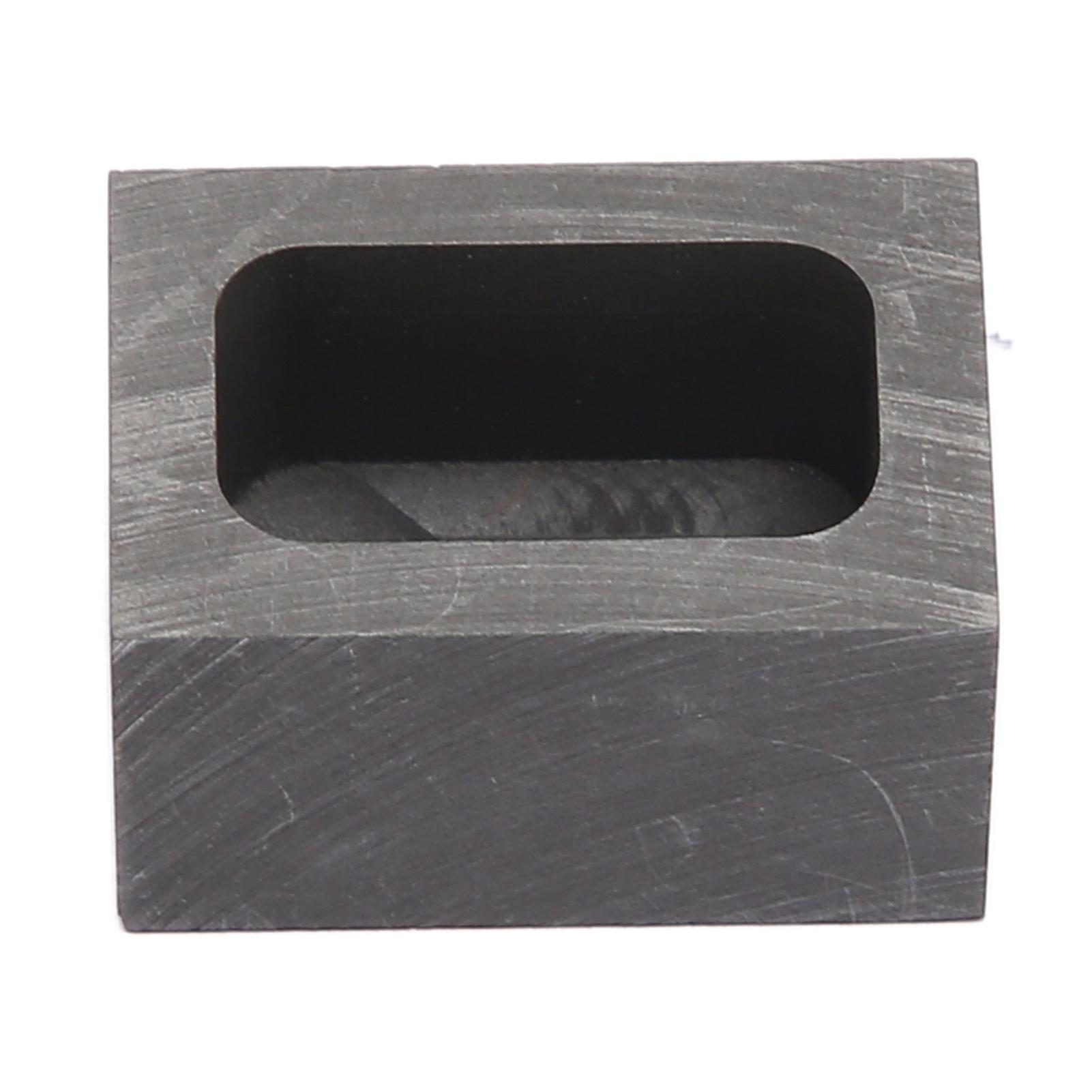 Moule à lingot rectangulaire en graphite, creuset de raffinage de métaux précieux pour la fusion, le moulage d'or, d'argent et de cuivre