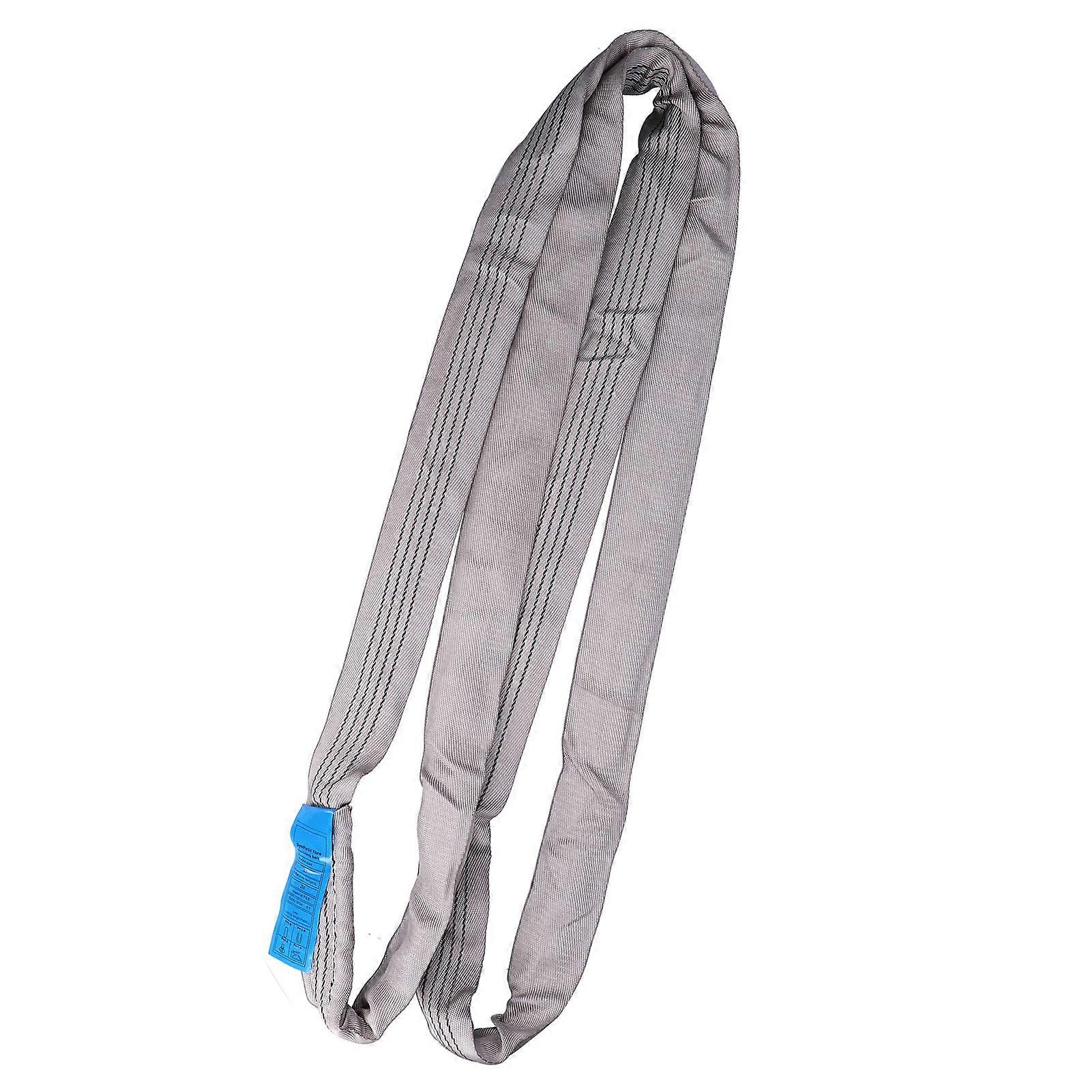 Round Lifting Sling 4T Capacity 70mm Width Gray 2m Rigging Strap