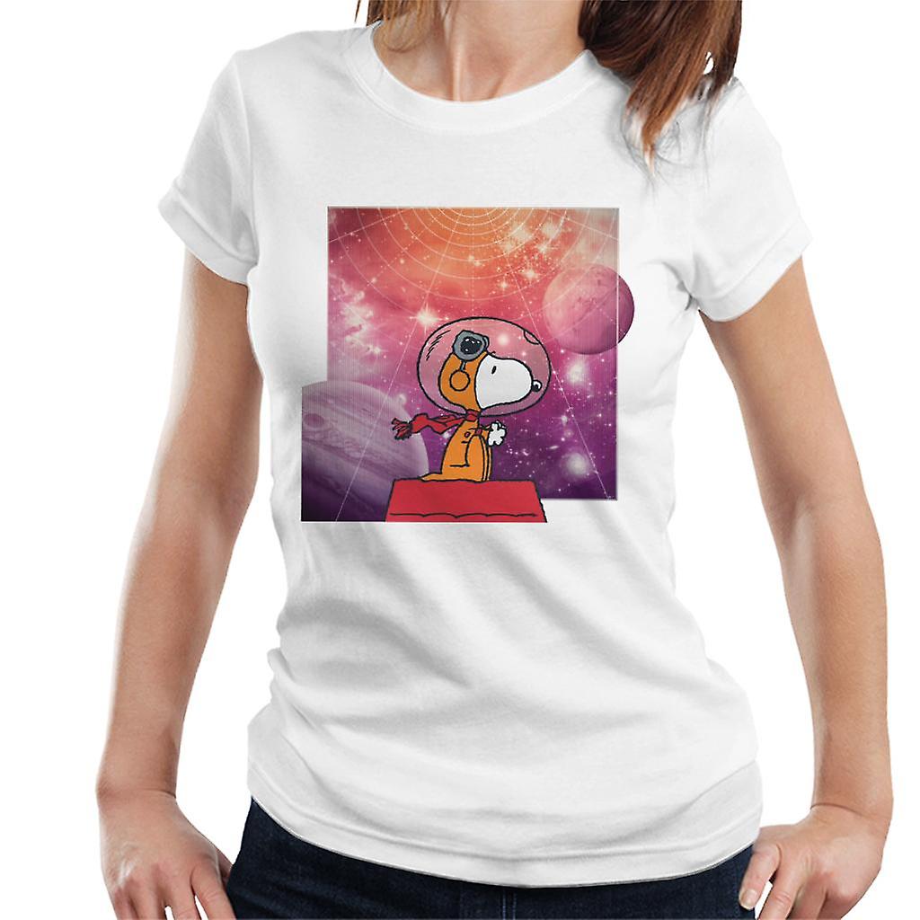 Peanuts Snoopy Kennel Ship Outer Space Women's T-Shirt