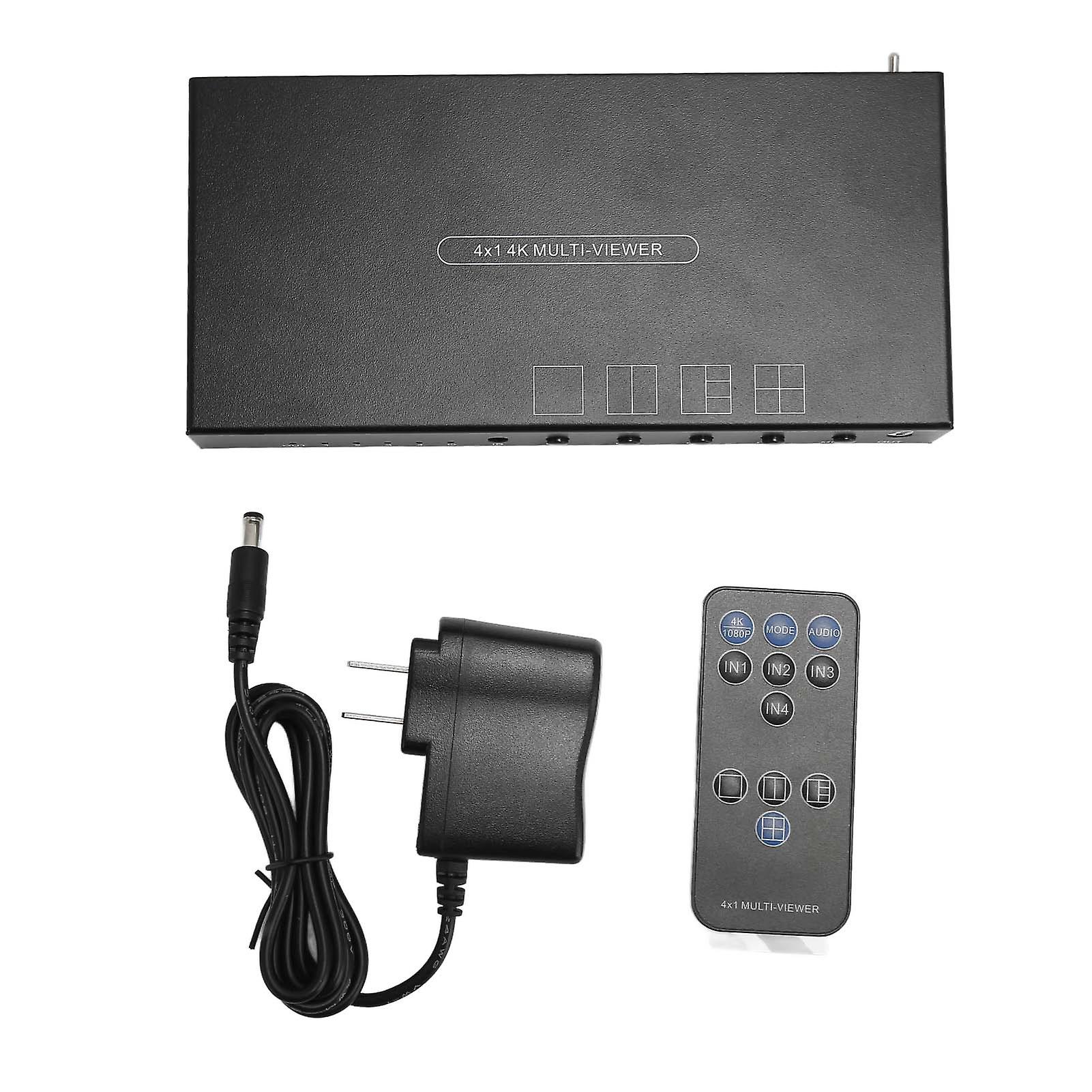 4K HD Multimedia Interface Multi Viewer Switch with 4 Channel Signal Transmission US Plug